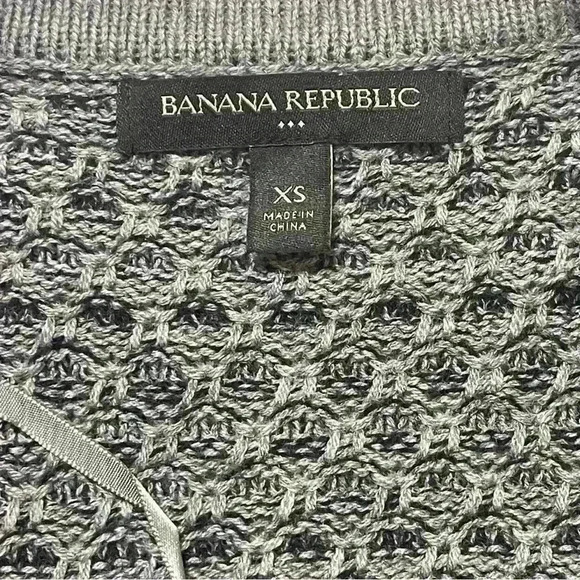 Banana Republic Grey and Black open cardigan Size XS 10% Wool Outdoor Winter - Picture 6 of 7